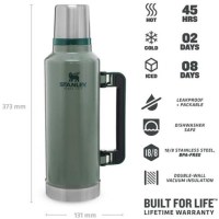 Stanley Termospullo Classic 1,9 L Vihreä
